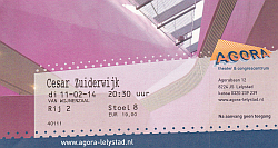 Golden Earring show ticket#2-8 February 11, 2014 Lelystad - Agora theater